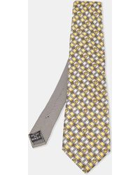 Versace - Vintage Geometric Pattern Silk Jacquard Tie - Lyst