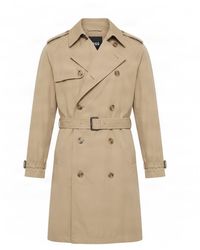 BOSS - Double-Breasted Belted Trench Coat - Lyst