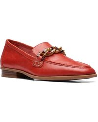 Clarks - Sarafyna Iris Leather Slip On Loafers - Lyst