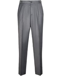 Cellar Door - Tailored Trousers With Front Pleat And Adjustable Waistband - Lyst