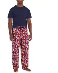 Club Room - 2-Piece Pajama Set Tropical T-Shirt & Pants Mxx80 - Lyst