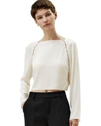 LILYSILK - Cropped Pullover Silk Top For - Lyst