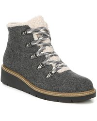 Dr. Scholls - So Cozy Faux Leather Wedge Winter Boots - Lyst