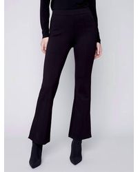Charlie b - Flare Leg Pant With Side Slit - Lyst