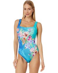 Johnny Was - Square Neck One-piece Swimsuit - Lyst