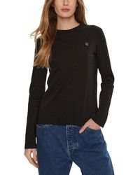 Calvin Klein - Black Cotton Tops & T - Lyst
