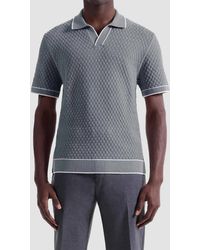 Bugatchi - Diamond Cable Polo Sweater - Lyst