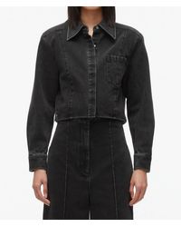 3.1 Phillip Lim - Denim Cropped Shirt Jacket - Lyst