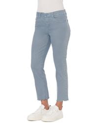 Democracy - Ab'solution High Rise Slim Straight Crop With Scalloped Fray Hem - Lyst
