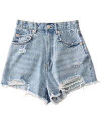Trend:Notes - Distressed Denim Shorts - Lyst