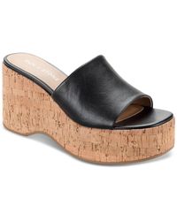 Sun & Stone - Finleighh Faux Leather Slip On Wedge Sandals - Lyst