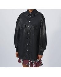 IRO - Zanzibar Leather Overshirt - Lyst