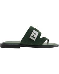 Ferragamo - Ferragamo Dickens Suede Thong Sandals - Lyst