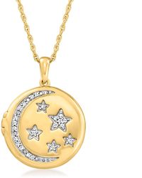 Ross-Simons - Diamond Celestial Locket Pendant Necklace - Lyst