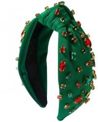 PREP obsessed - Holiday Top Knot Crystal Headband - Lyst