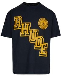 Rhude - Collegiate Crest Tee Vintage T-Shirt - Lyst