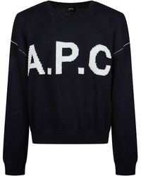 A.P.C. - Logo Sweater - Lyst