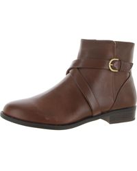 Rockport - Vicky Leather Almond Toe Ankle Boots - Lyst
