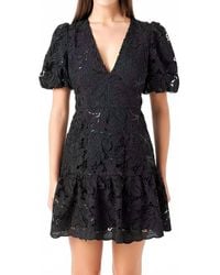 2.7 August Apparel - Sequin Lace Mini Dress - Lyst