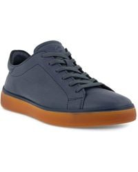 Ecco - Street Tray Faux Leather Lace-up Oxfords - Lyst