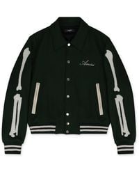 Amiri - Rain Forest Varsity Bones Bomber Jacket - Lyst