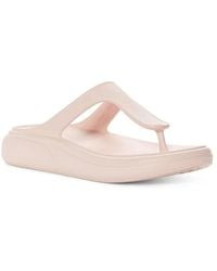 Stuart Weitzman - Stuflex Sandals Rosewater Slip On Wedge Thong Khd574 - Lyst