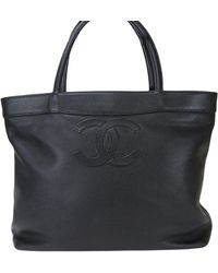 Chanel - Coco Mark Leather Tote Bag (pre-owned) - Lyst