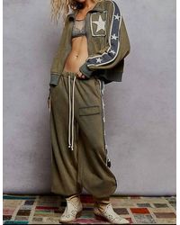 Pol - French Terry Star And Striped Jacket And Jogger Set - Lyst
