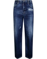 DSquared² - Distressed Straight Jeans - Lyst