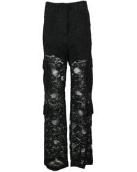 MSGM - Blend Regular Fit Trousers - Lyst