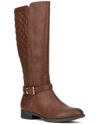 New York & Company - Faux Leather Quilted Knee-high Boots - Lyst