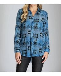 Apny - Half Button-Up Pullover Tunic Top - Lyst