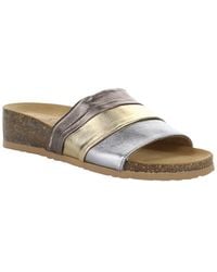 Bos. & Co. - Bos. & Co. Libby Metallic Leather Sandal - Lyst