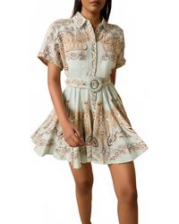 Hemant & Nandita - Navi Short Dress With Buckle Belt - Lyst