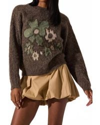 Astr - Conetta Crew Neck Sweater - Lyst