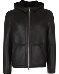 Dondup - Marrone Plush Hooded Double-Slider Zip Shearling Jacket - Lyst