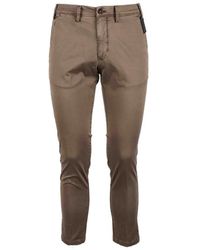 Michael Coal - Slim Fit Stretch Cotton Trousers With Classic Design - Lyst