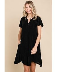 TRUEDAMES - Full Size Short Sleeve Ruffled Asymmetric Hem Dress - Lyst