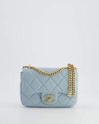 Chanel - Powder Mini Square Flap Bag With Gold Hardware - Lyst