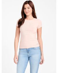 Guess - Juliana Embellished Floral Tee - Lyst
