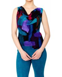 FRANK LYMAN - Abstract Cowl Neck Knit Top - Lyst