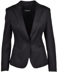 Dondup - Rounded Linen Viscose Elastane Blazer Jacket - Lyst