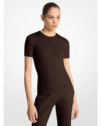 Michael Kors - Cashmere Short-Sleeve Sweater - Lyst
