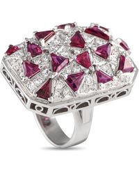 Non-Branded - Lb Exclusive 18k Gold 0.78ct Diamond And Ruby Cocktail Ring Mf08-012424 - Lyst
