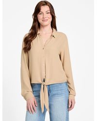 Guess - Jackson Twill Tie Shirt - Lyst