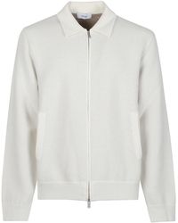 Lardini - Minimalist Double Wool-Blend Bomber Jacket - Lyst