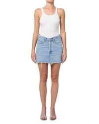 Agolde - V-Waist Mini Skirt - Lyst