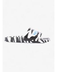 Off-White c/o Virgil Abloh - Off White Printed Pool Slides Zebra Print / Rubber - Lyst