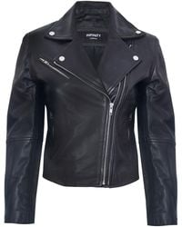 Infinity Leather - Retro Biker Jacket-Madeley - Lyst