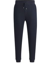 BOSS - Cotton Tracksuit Bottoms With Embroidered Logo - Lyst